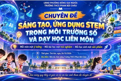 TRƯỜNG THCS PHAN BỘI CHÂU: LAN TỎA ĐAM MÊ SÁNG TẠO, ĐẨY MẠNH ỨNG DỤNG AI VÀ GIÁO DỤC STEM TRONG MÔI TRƯỜNG SỐ