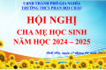 HỘI NGHỊ CHA MẸ HS – TRAO TẶNG MÁY TÍNH – PHÁT ĐỘNG ỦNG HỘ ĐỒNG BÀO CÁC TỈNH PHÍA BẮC SAU CƠN BÃO SỐ 3