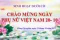 Sinh hoạt dưới cờ với Chủ đề . CHÀO MỪNG NGÀY PHỤ NỮ VIỆT NAM 20/10